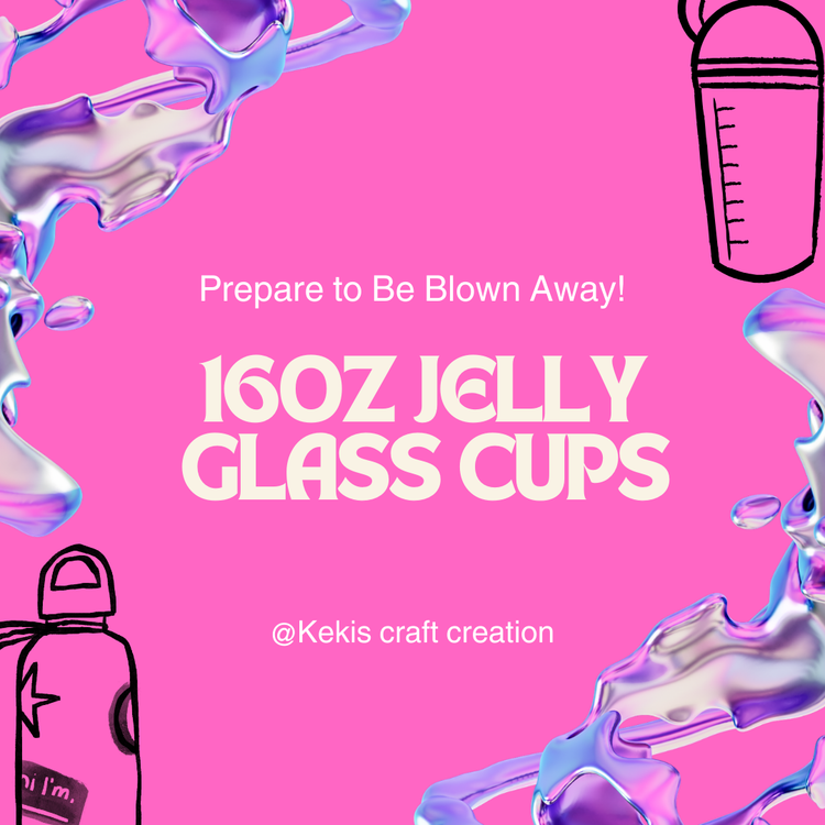 16oz Jelly glass cups