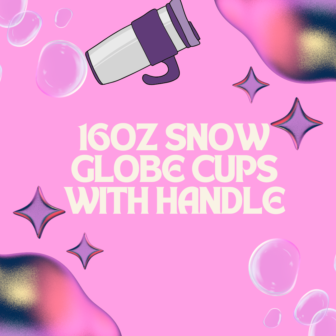 16oz Snow Globe Cups with Handle