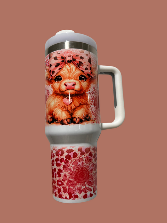 40oz highland cow tumbler